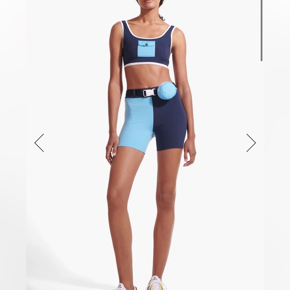 New Balance x Staud sleek belted biker short